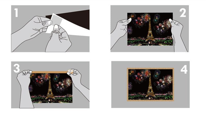 Large DIY Scratch Art Painting Kit 75*52 CM - Louvre Scratch Art Kit