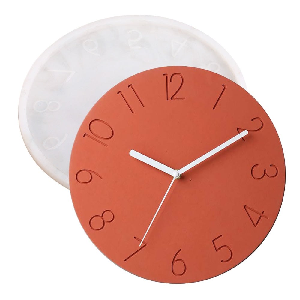 Large Resin Silicone Clock Mould Kit - Numbered
