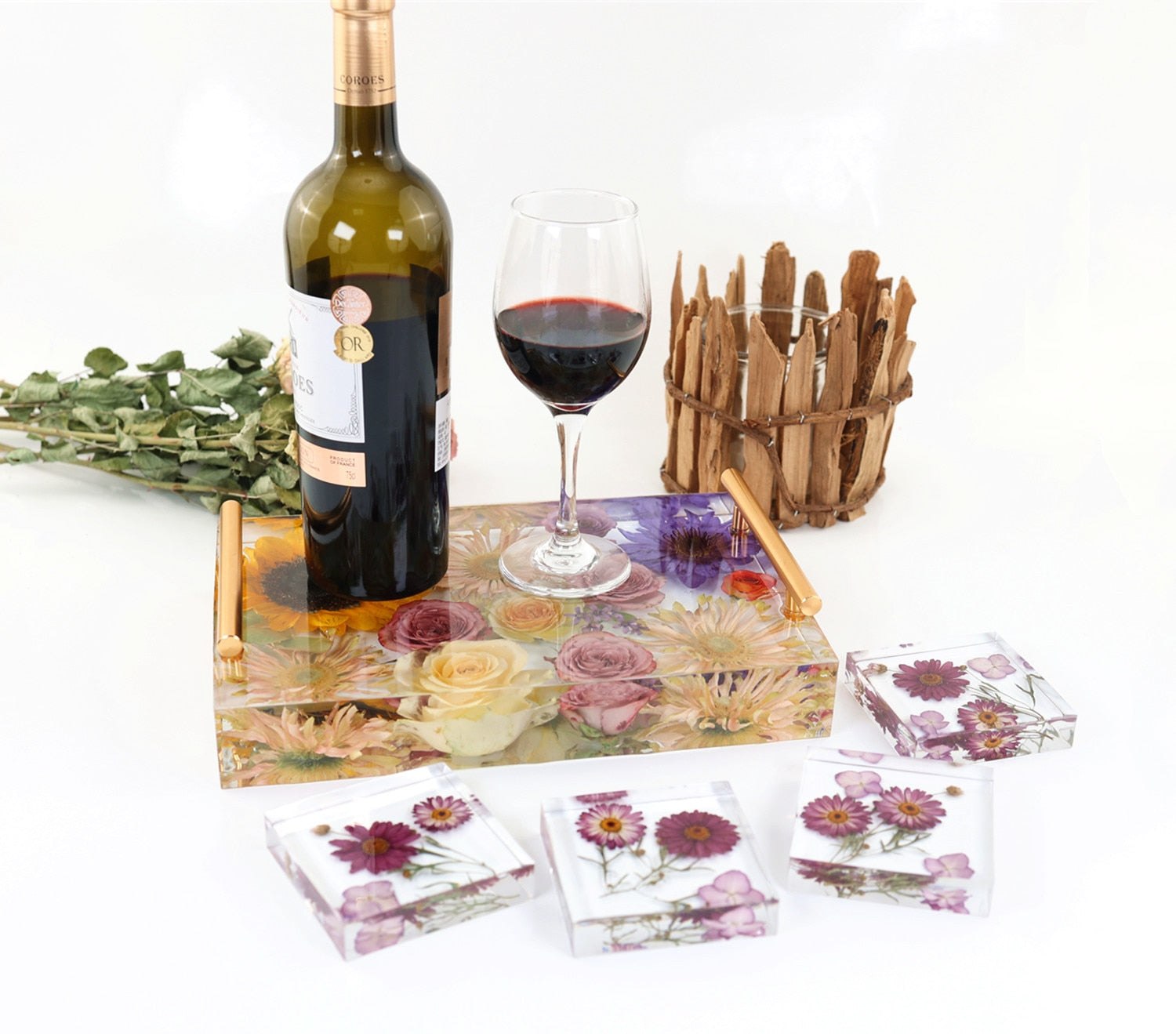 Large Serving Tray and Coaster Epoxy Resin Silicone Mould Kit