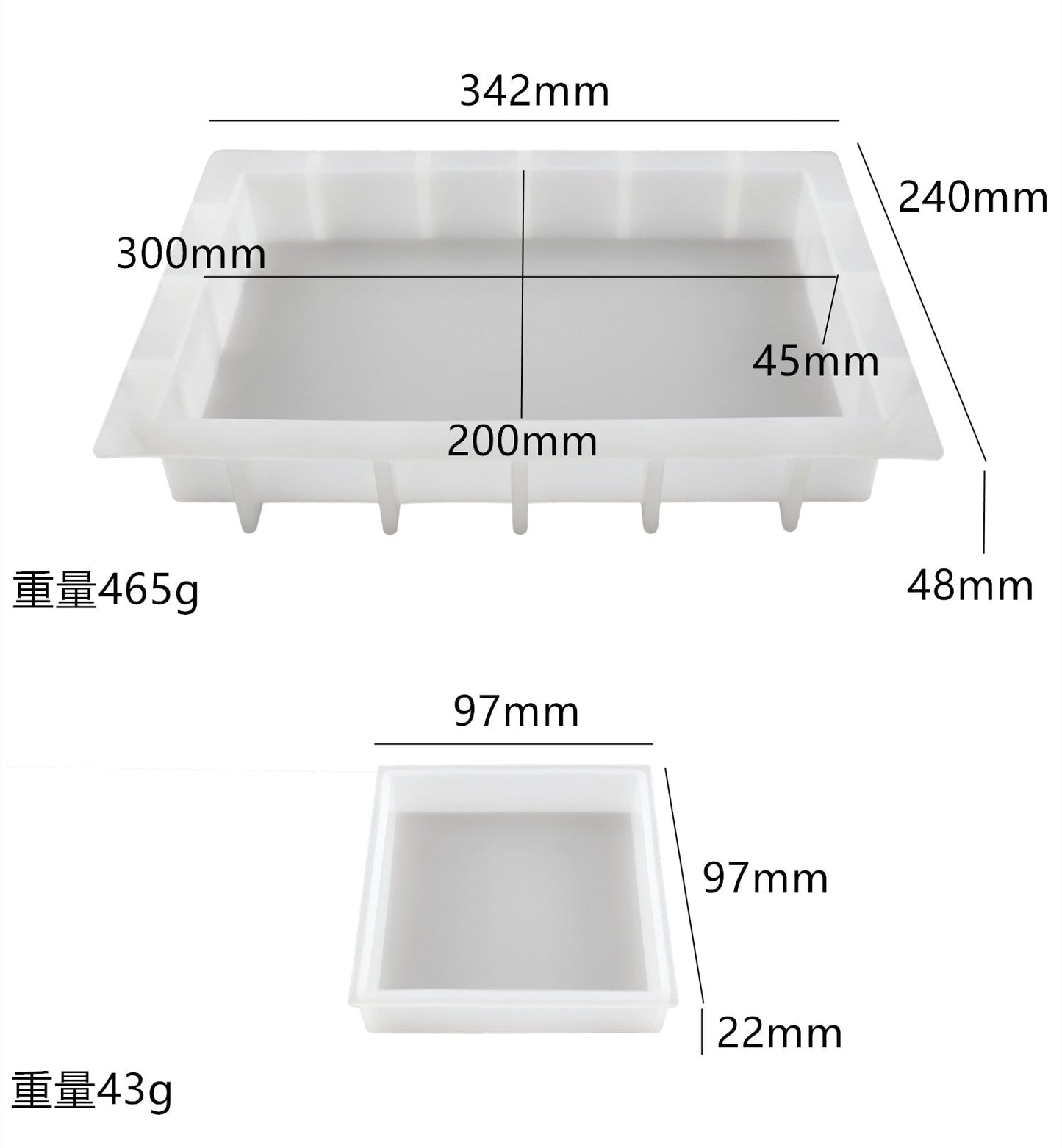 Large Serving Tray and Coaster Epoxy Resin Silicone Mould Kit