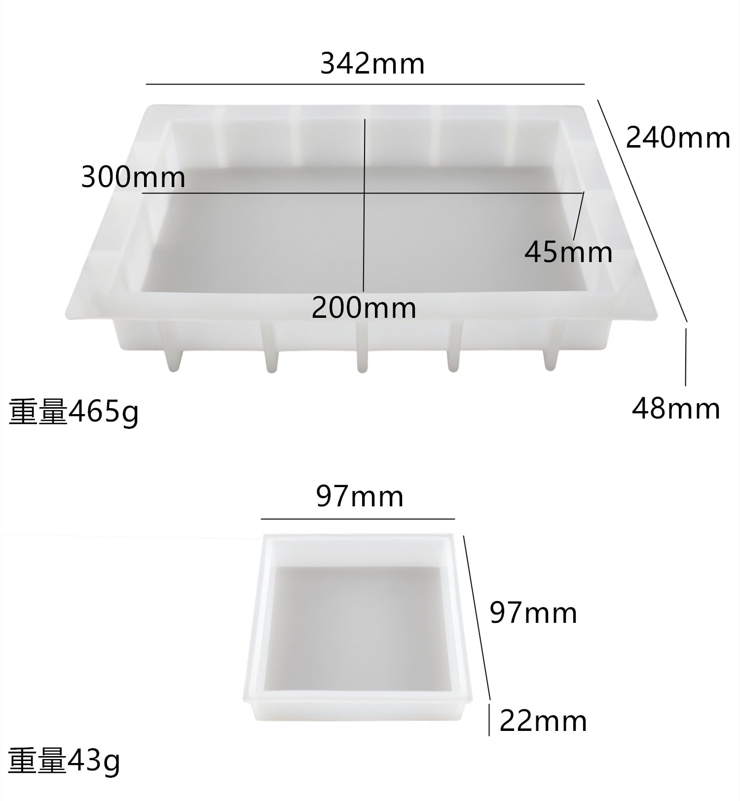 Large Serving Tray and Coaster Epoxy Resin Silicone Mould Kit