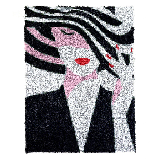 Latch Hook Kit - Rug Making Kit Fashionista 61x82cm Latch Hook Rug Kit