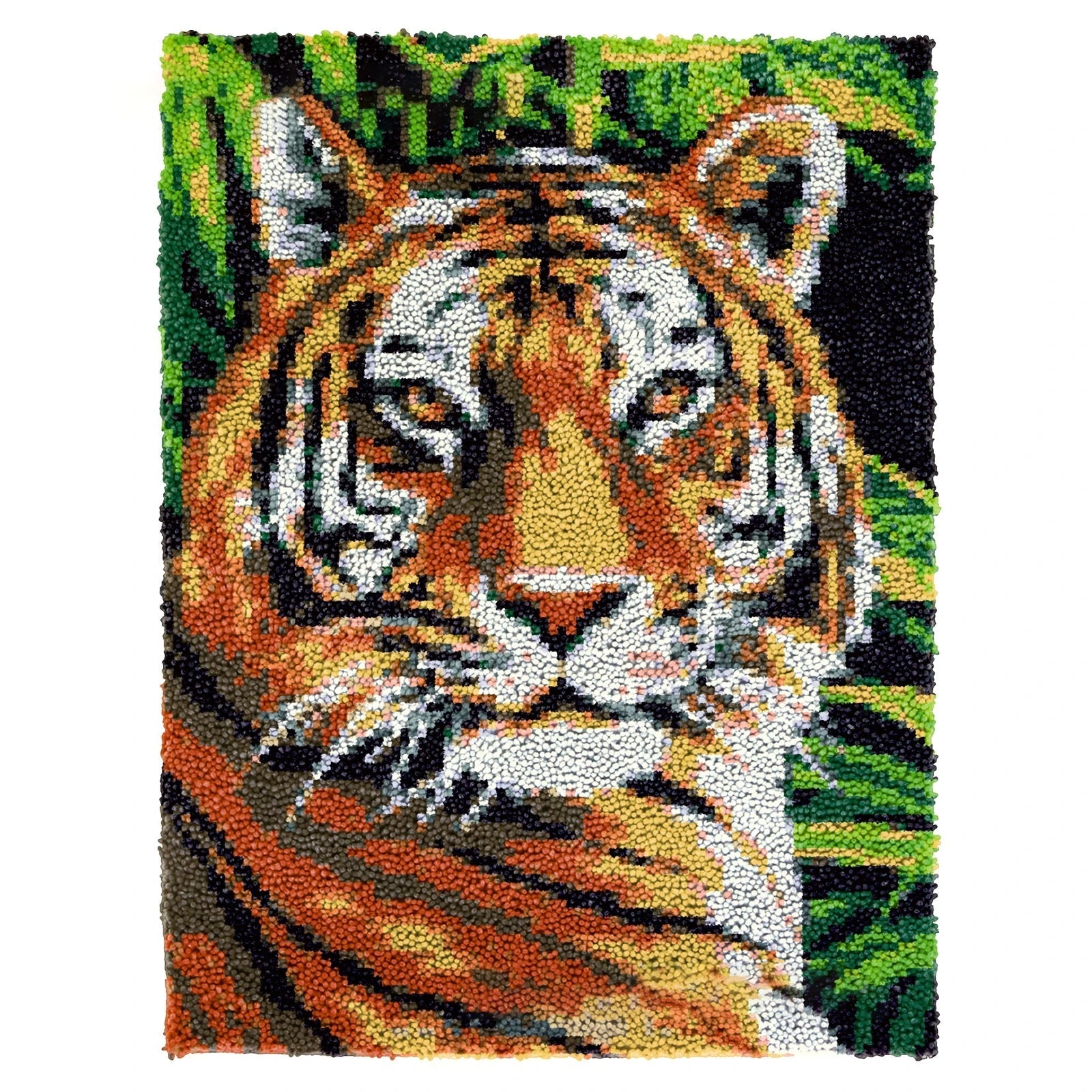 Latch Hook Kit - Rug Making Kit Jungle Tiger 61x82cm Latch Hook Rug Kit