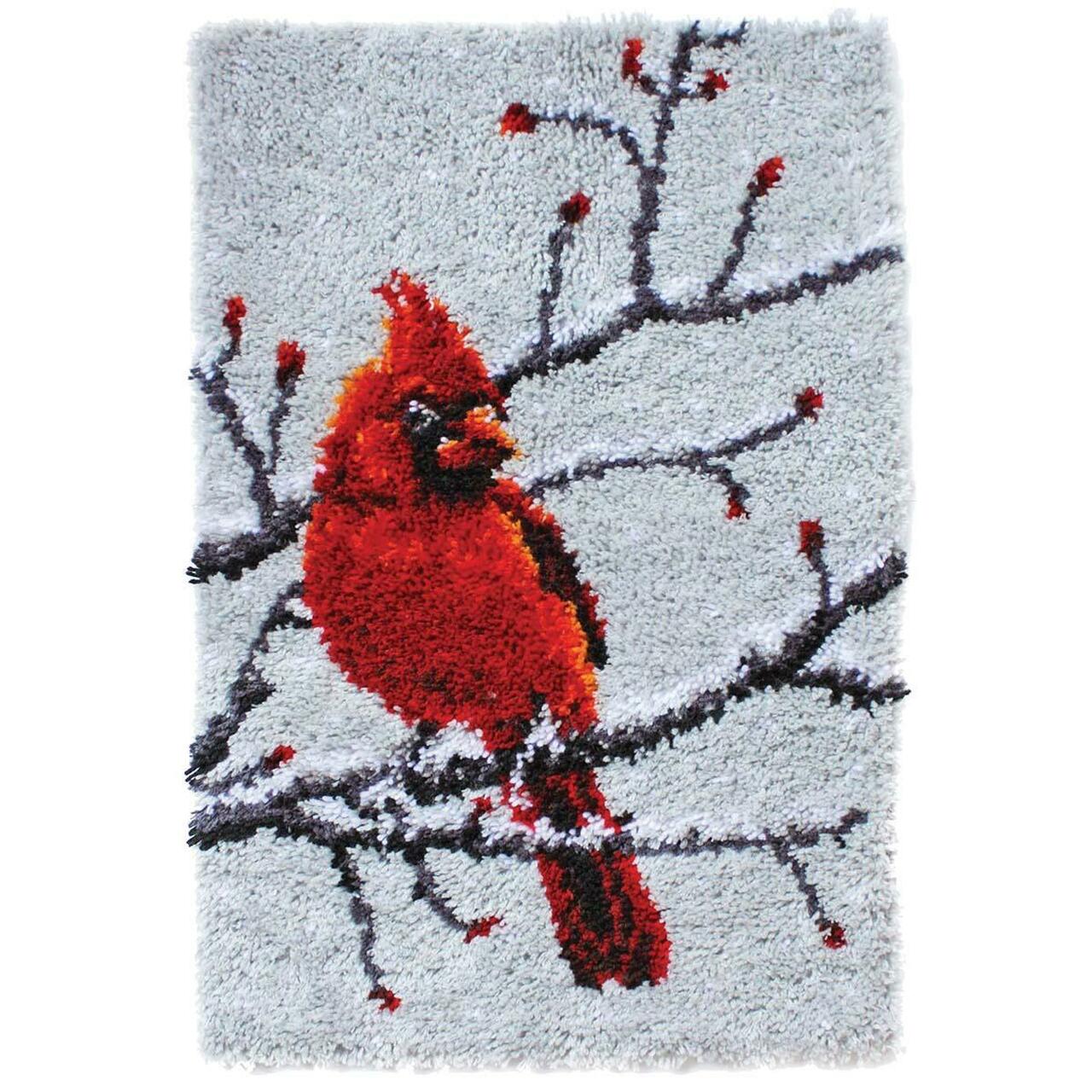 Parrots on Tree Large Size Latch Hook Rug Embroidery Kits Latch Hook kit  Tapestry Embroidery Craft Kits for Beginners DIY Latch Hook Rug Kit Mat