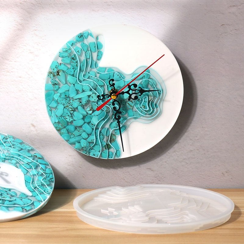 Layered Clock Resin Silicone Molds Kits Mould