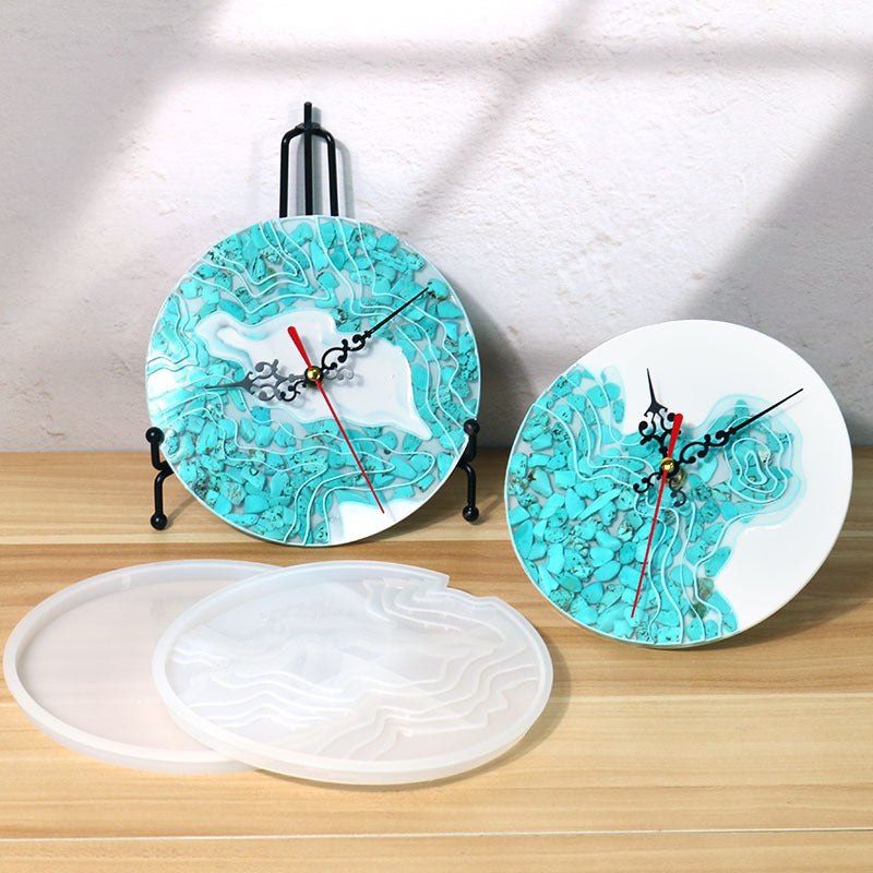 Layered Clock Resin Silicone Molds Kits Mould