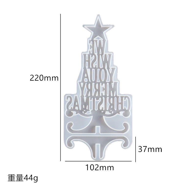 Merry Christmas Display Resin Silicone Mould