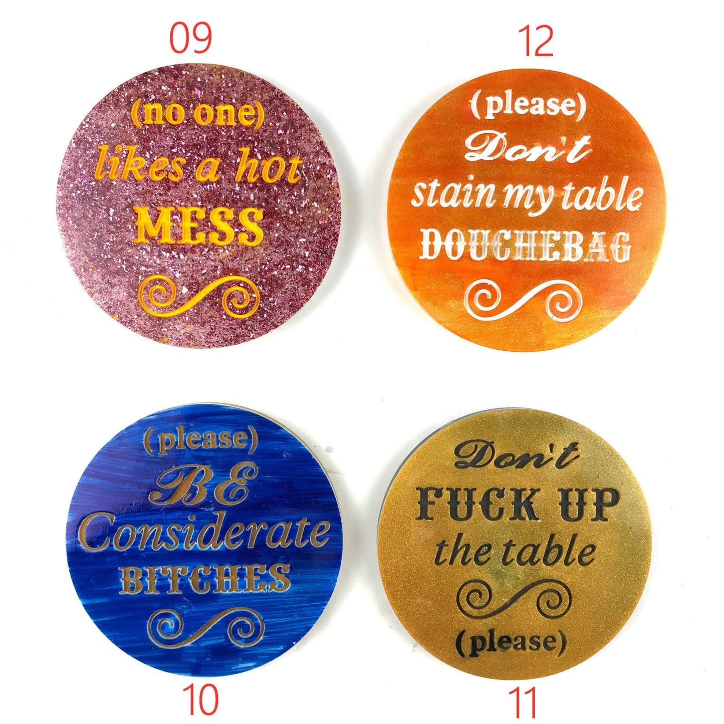 Mix Match Epoxy Resin Silcone Mould Coaster Storage Sets