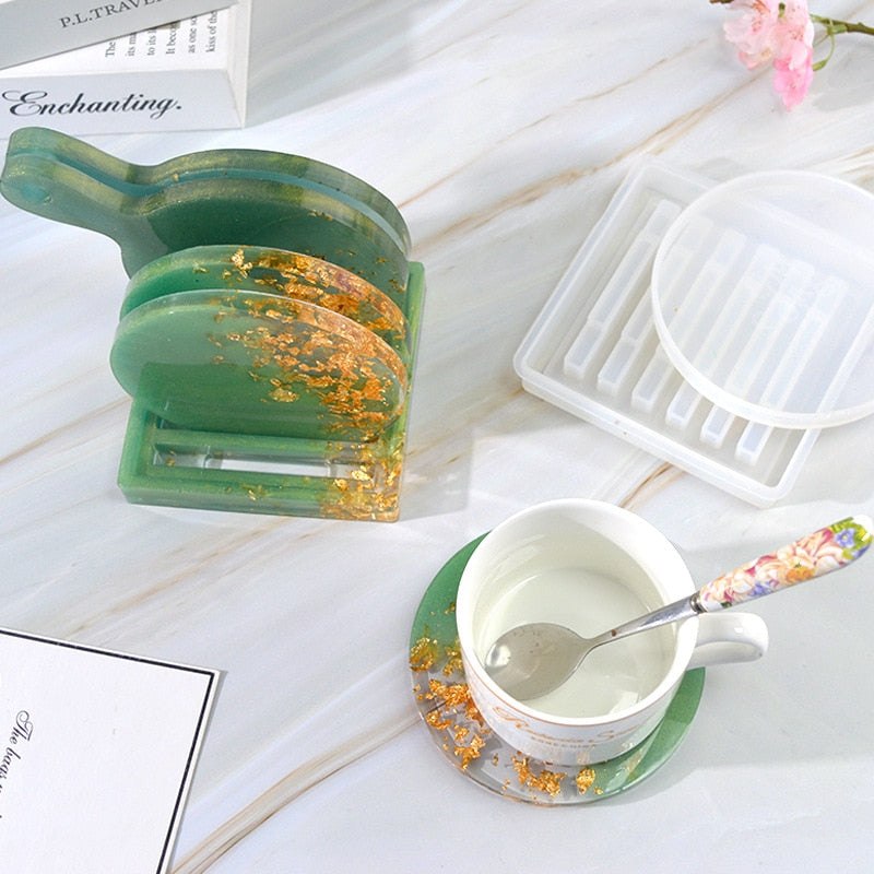 Mix Match Epoxy Resin Silcone Mould Coaster Storage Sets