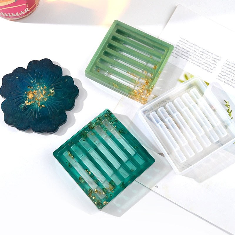 Mix Match Epoxy Resin Silcone Mould Coaster Storage Sets