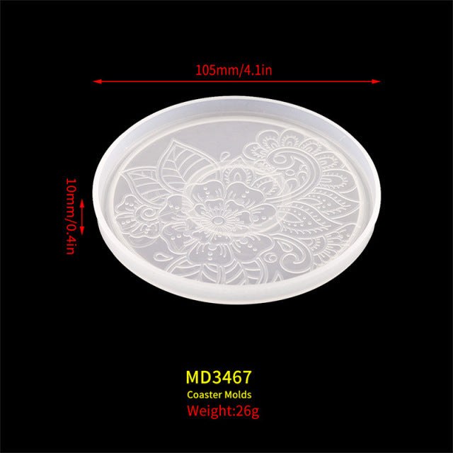 Mix Match Epoxy Resin Silcone Mould Coaster Storage Sets