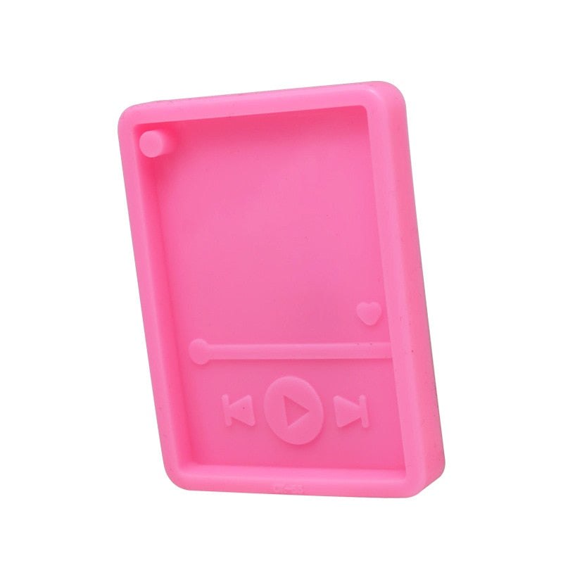 Music Media Player Key Ring Silicone Mould Kit Resin Moulds