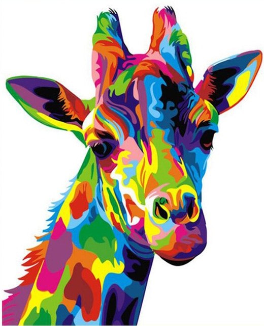 Paint Numbers Bright Giraffe