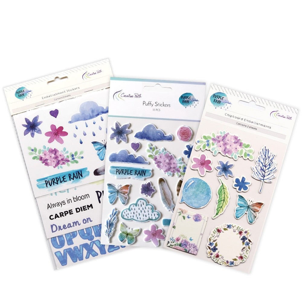Paper Crafts Scrapbooking Value Pack - Purple Rain