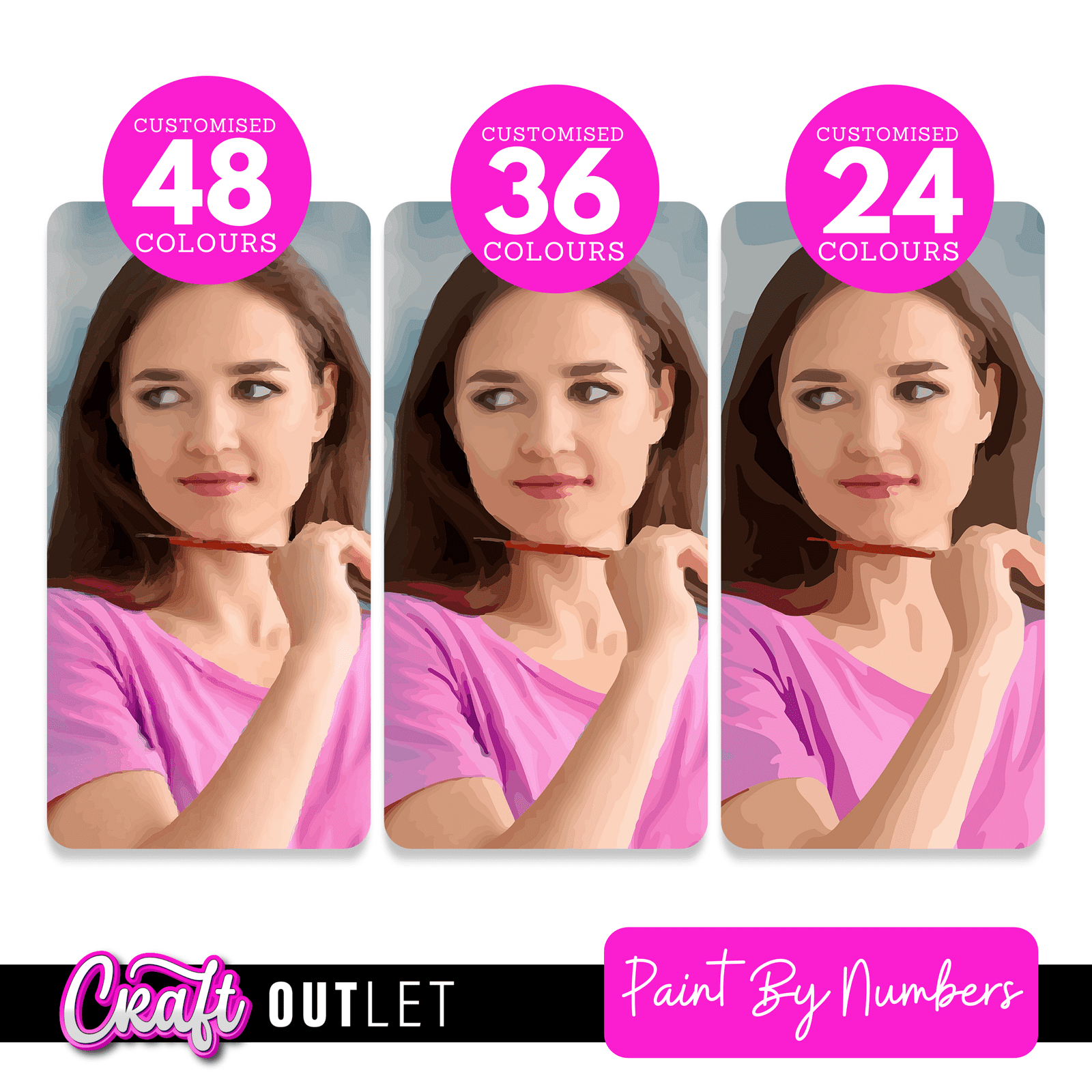 Personalised Photo DIY Paint By Numbers Kit - 36 Colours