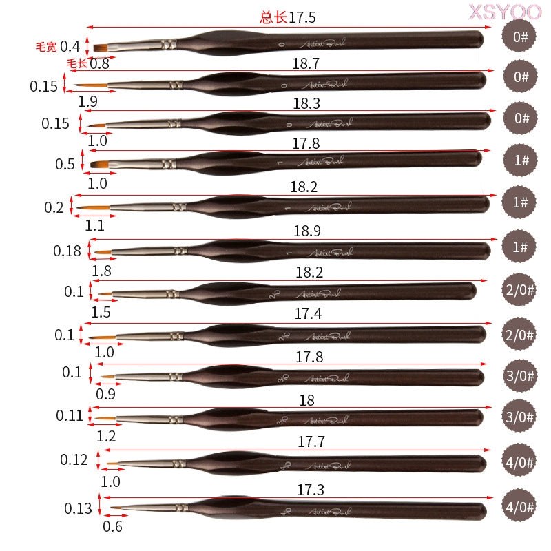 Professional pcs Fine Detail Paint Brush Set