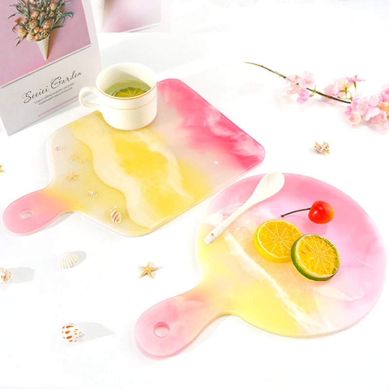 Resin Art Serving Cutting Board Handle Silicone Mould Moulds