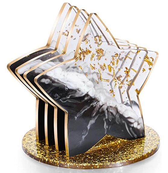 Resin Star Coaster Silcone Mould 5pcs Set