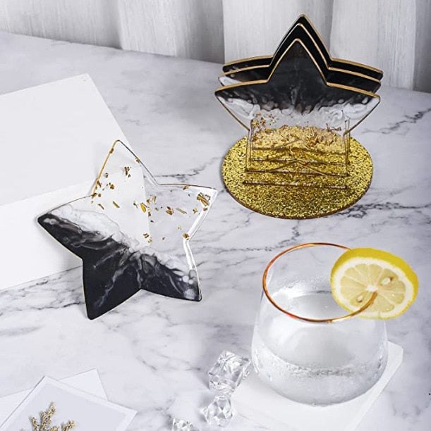 Resin Star Coaster Silcone Mould 5pcs Set