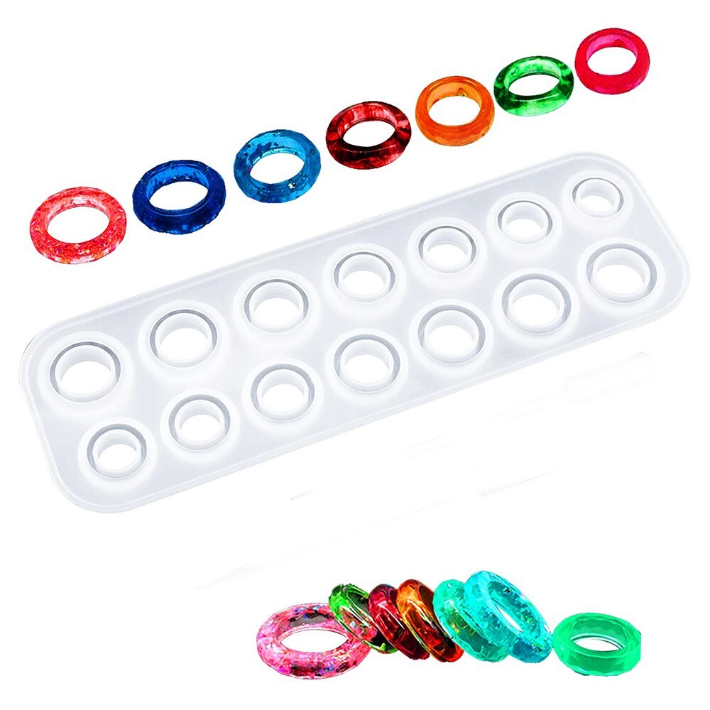 Ring Silicone Mould Assorted 14 Sizes Resin Moulds