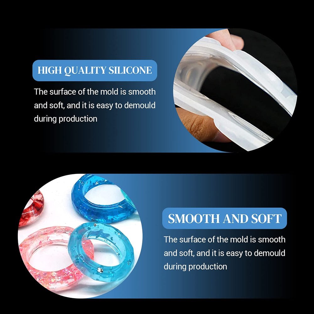 Ring Silicone Mould Assorted 14 Sizes Resin Moulds