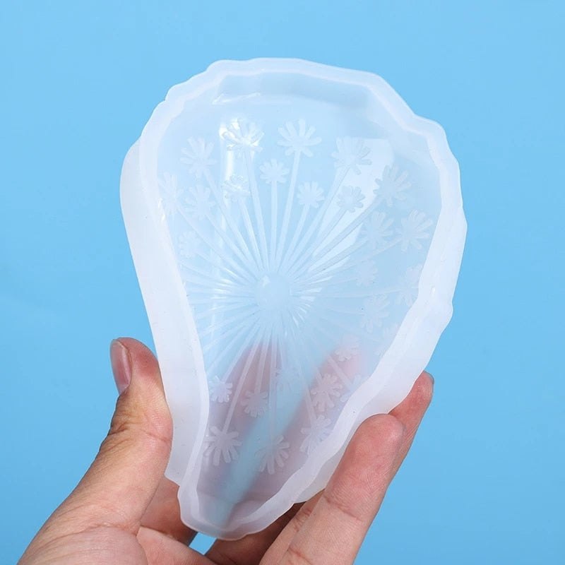 Round Dandelion Coaster Resin Silicone Mould