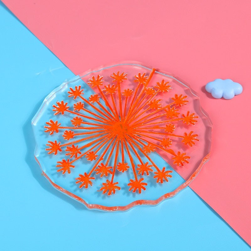 Round Dandelion Coaster Resin Silicone Mould