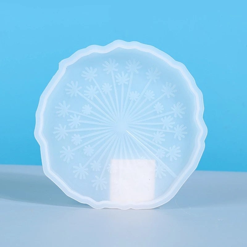 Round Dandelion Coaster Resin Silicone Mould