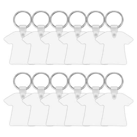Sublimation Blank Footy Jersey T-Shirt Key Rings x 12 Pack