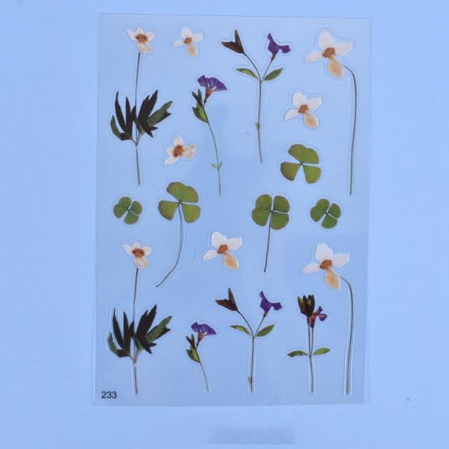 Transparent Flowers Stickers Epoxy Resin Filling