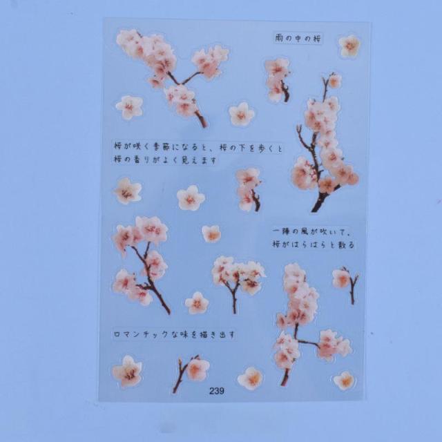 Transparent Flowers Stickers Epoxy Resin Filling