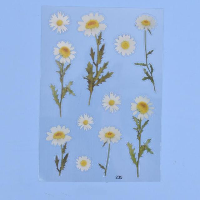 Transparent Flowers Stickers Epoxy Resin Filling