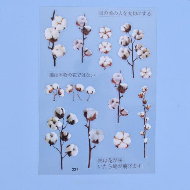Transparent Flowers Stickers Epoxy Resin Filling