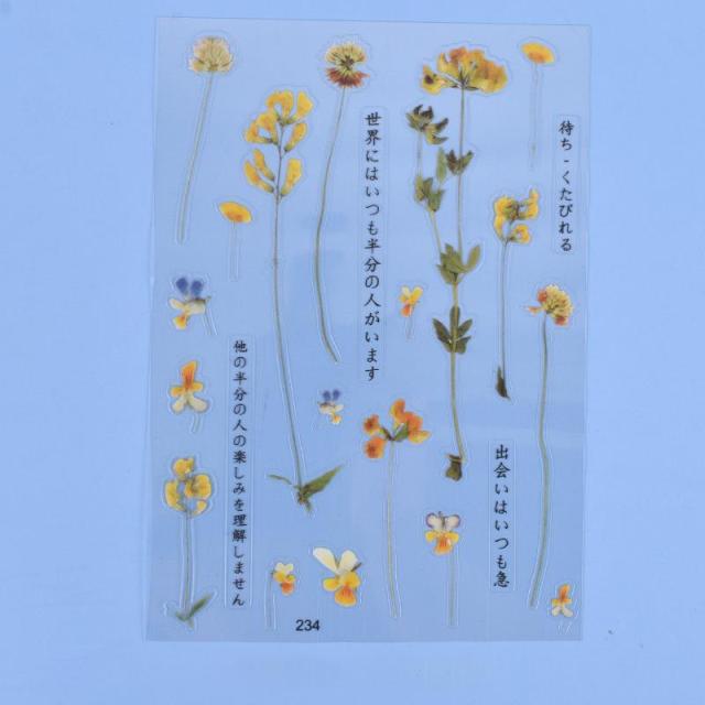 Transparent Flowers Stickers Epoxy Resin Filling