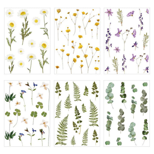 Transparent Flowers Stickers Epoxy Resin Filling