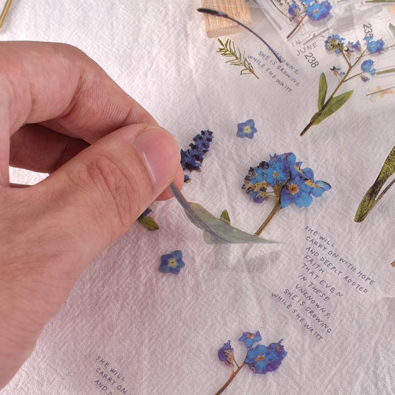 Transparent Flowers Stickers Epoxy Resin Filling