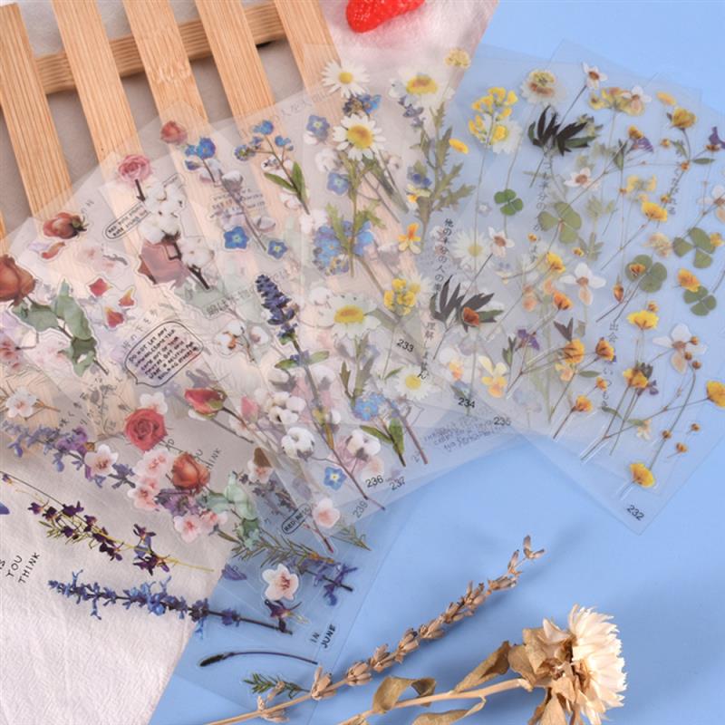 Transparent Flowers Stickers Epoxy Resin Filling