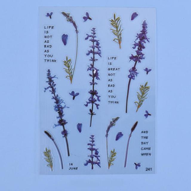 Transparent Flowers Stickers Epoxy Resin Filling