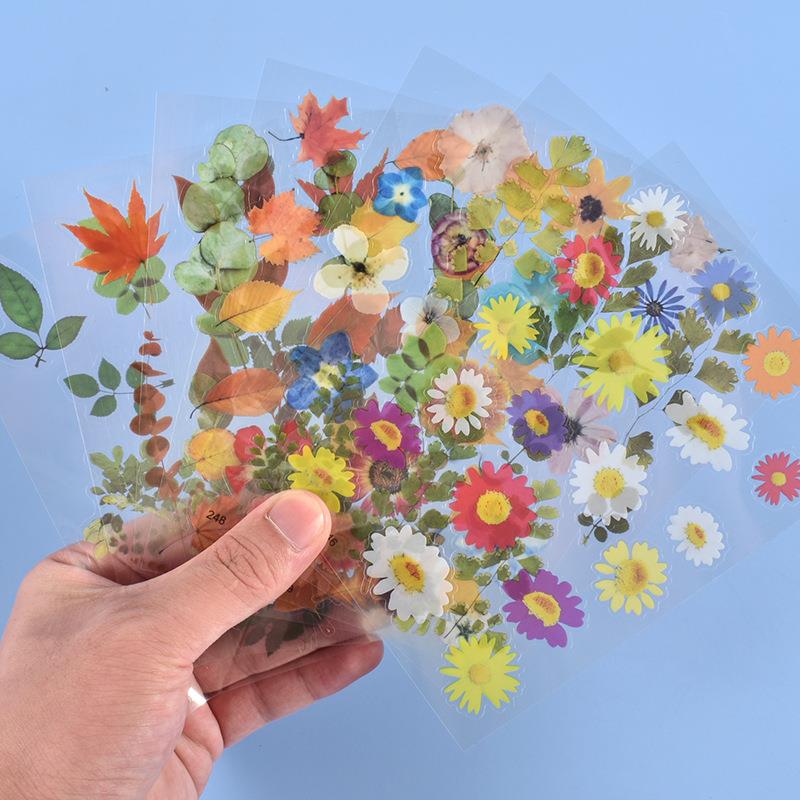 Transparent Flowers Stickers Epoxy Resin Filling