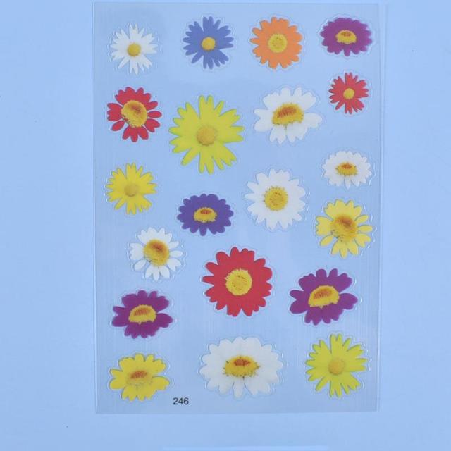 Transparent Flowers Stickers Epoxy Resin Filling