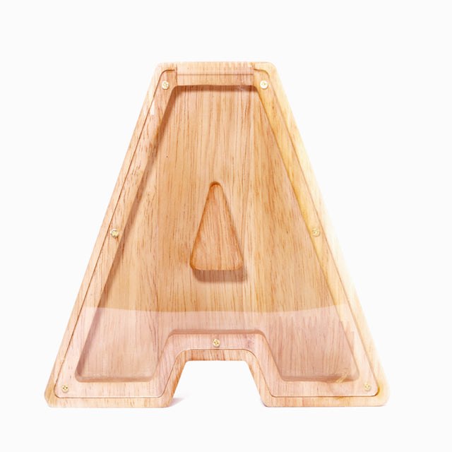 Wooden Alphabet Money Box Blanks