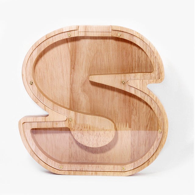 Wooden Alphabet Money Box Blanks