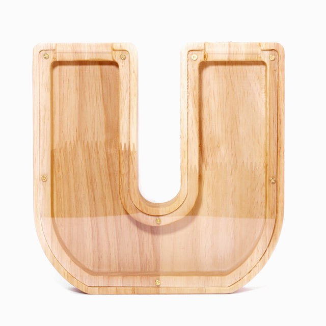 Wooden Alphabet Money Box Blanks