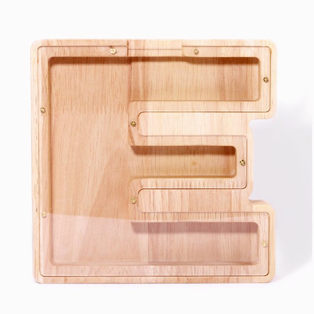 Wooden Alphabet Money Box Blanks