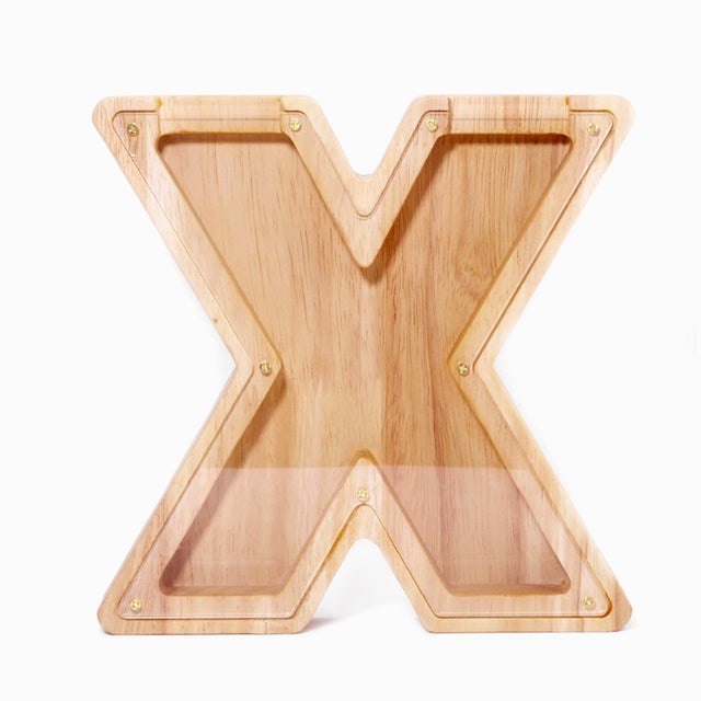 Wooden Alphabet Money Box Blanks