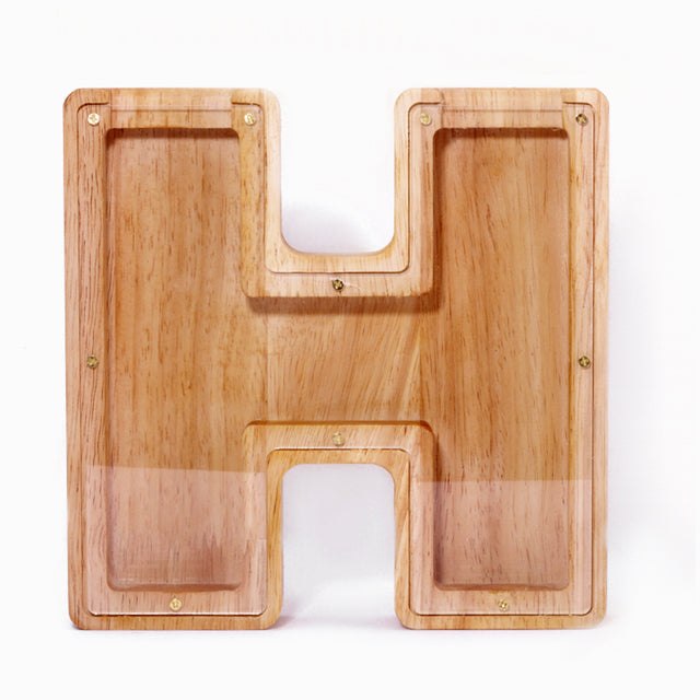 Wooden Alphabet Money Box Blanks