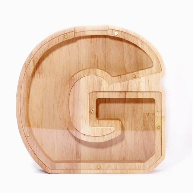 Wooden Alphabet Money Box Blanks