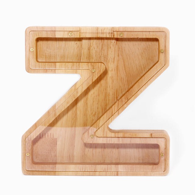 Wooden Alphabet Money Box Blanks