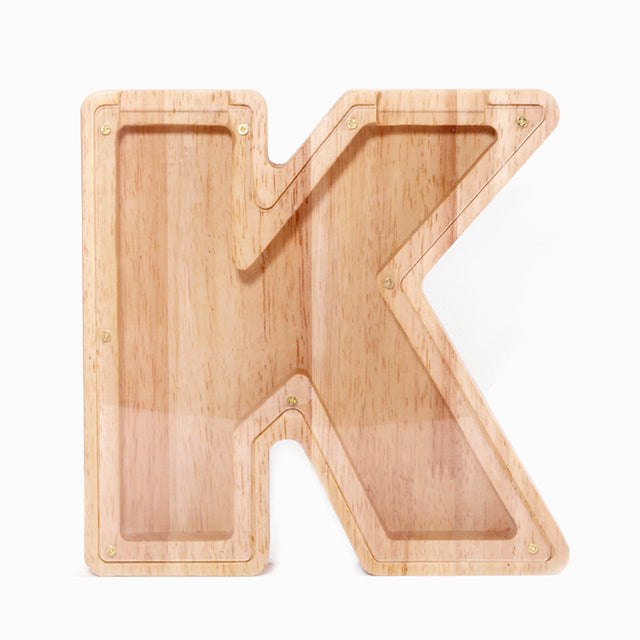 Wooden Alphabet Money Box Blanks