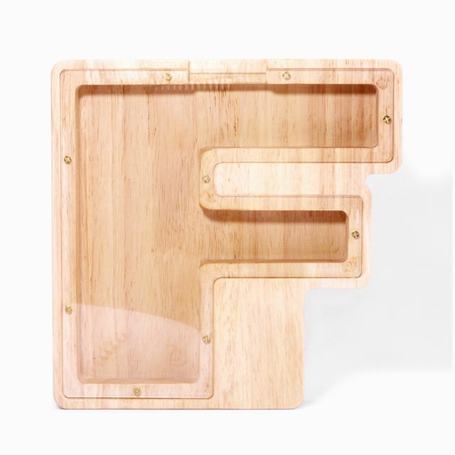 Wooden Alphabet Money Box Blanks